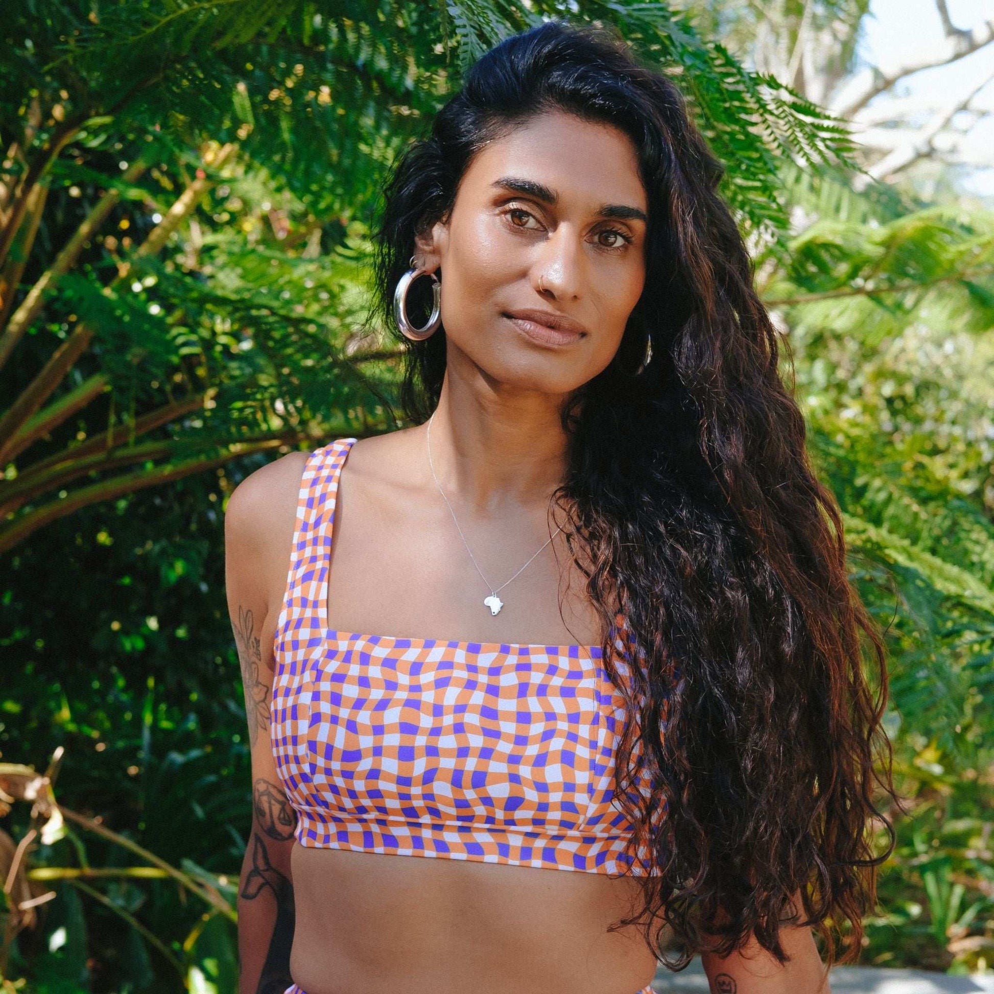 Kachi Bikini top – Groovy Gingham